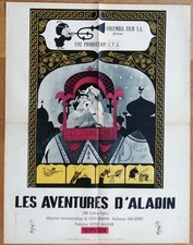 AVENTURES D'ALADIN animation affiche cinema originale 80x60 '59 1001 arabian