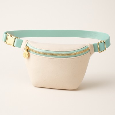 Stoney Clover Lane Canvas Classic Belt Bag Sling Cotton Candy Aqua Strap Logo