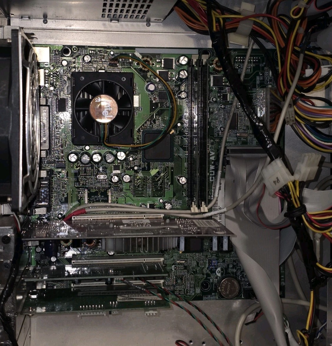SONY PCV-RX260DS ASUS CUW-AV MOTHERBOARD W INTEL PENTIUM 3 CPU & 256MB Tested