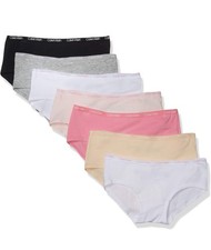 Calvin Klein girls Cotton Hipster Underwear 7-pack SZ S 6/6X