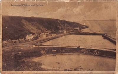 POSTKARTE - SCHOTTLAND - SCRABSTERDORF UND HAFEN - A/F