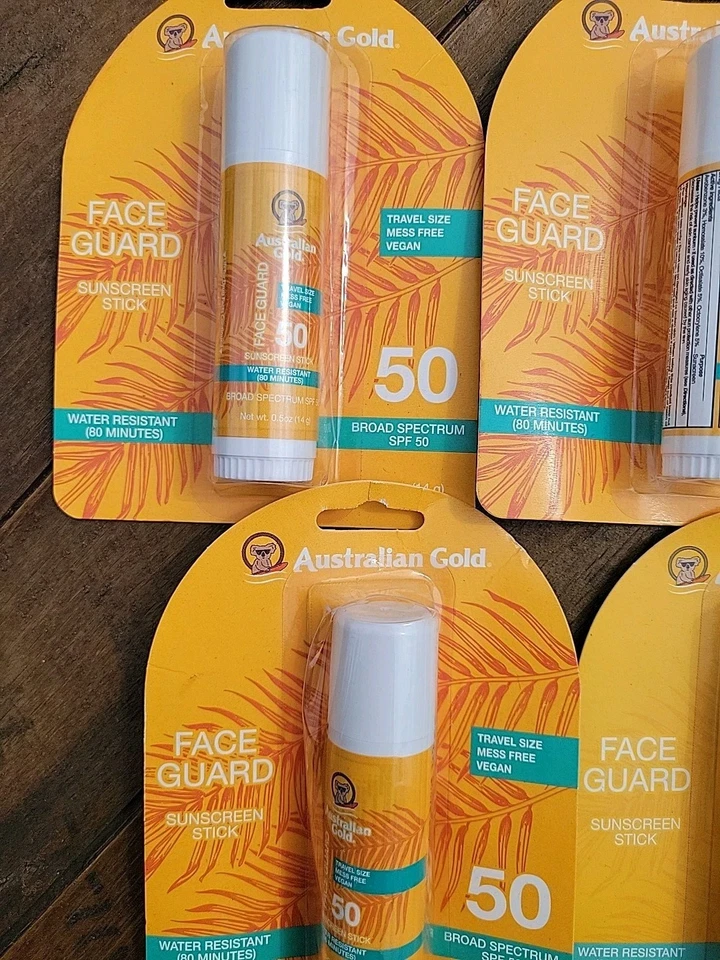 PROTECTOR FACIAL AUSTRALIANO DORADO PROTECTOR SOLAR BARRA SPF 50 0,5 OZ LOTE DE 4 Foto 2 de 4