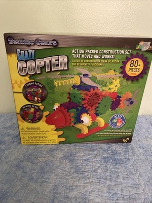 Techno Gears Crazy Copter 80+ Piece Action Packed Construction Set NEW In Box