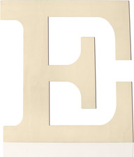 Wooden Letters 12 Inch E, 1/5 Inch Thick Large Wooden Letters for Wall Decor Unf