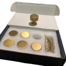 Box Of 6 1 Inch Round High End Cabinet Knobs ...