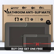 Premium Water Absorbent Bath Mat Non-Slip Bathroom Shower Rug Buy 1 Get 1 Fee