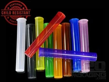 109mm Pop Top Tubes - Tamper Resistant, King/Full Size (Assorted Colors)