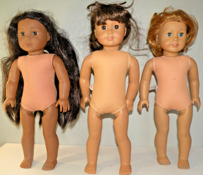 Lot Of American Girl Dolls Brown Hair Eyes Blonde Blue Eyes As