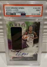 2023 Panini Origins WNBA Jersey Auto Jewell Loyd #JA-JWL Jersey Patch PSA 9