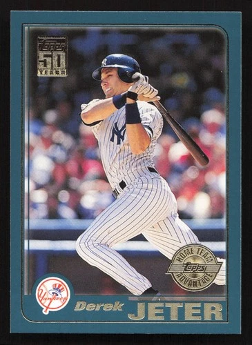 2001 Topps #100 Derek Jeter HOME TEAM ADVANTAGE (HTA Stamped) QTY Available