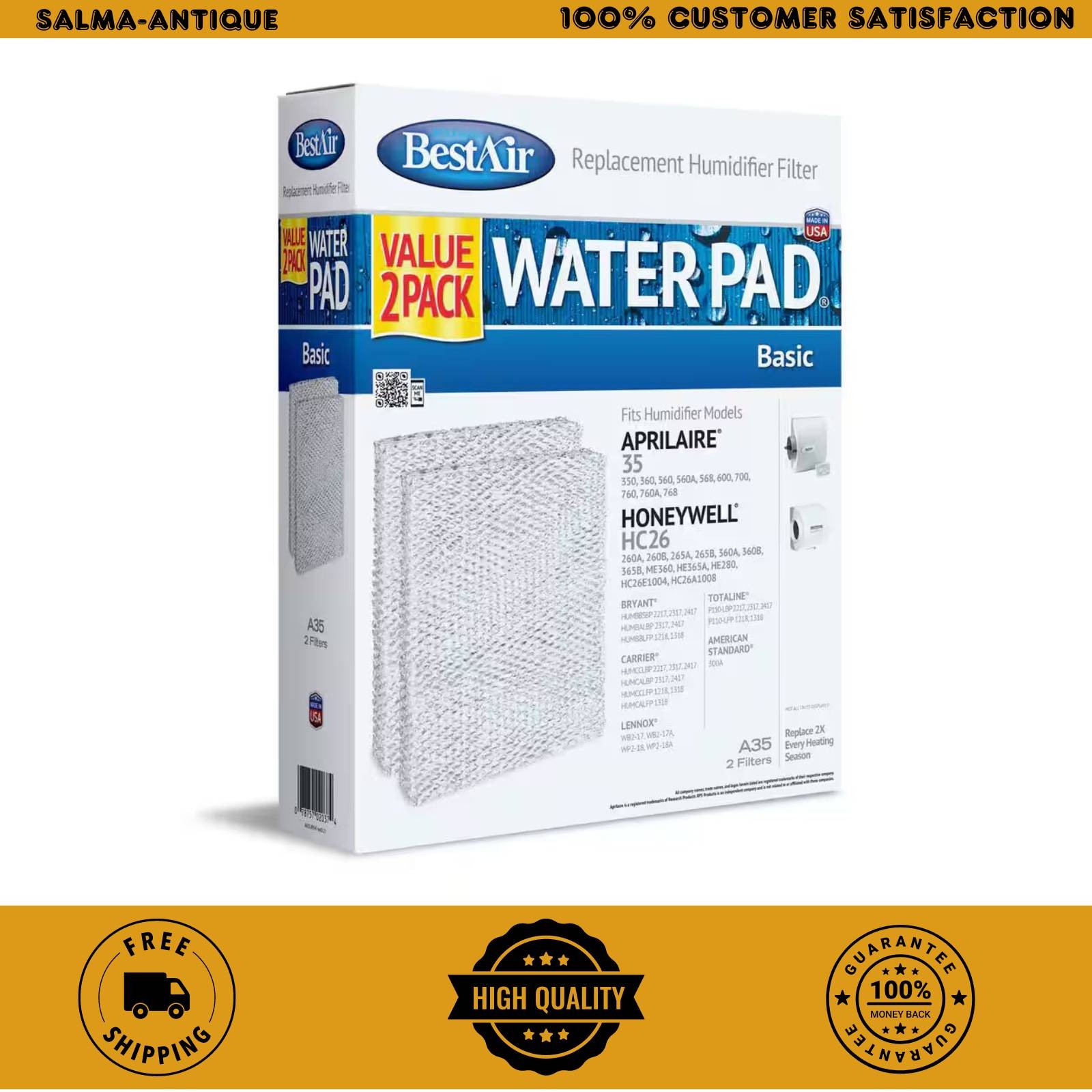 Water Pad 2 Pack Extended Life Filter