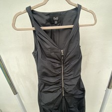 Dolce & Gabbana Black Ruched Nylon Dress Size 38