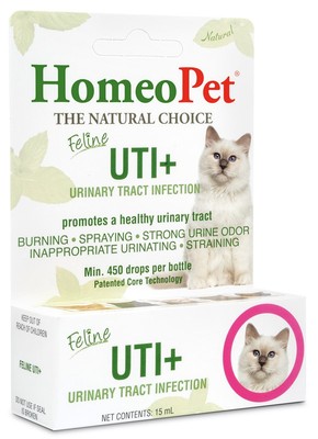 UTI+ Urinary Health 15 ml By HomeoPet Natural Solution For Feline Cats New