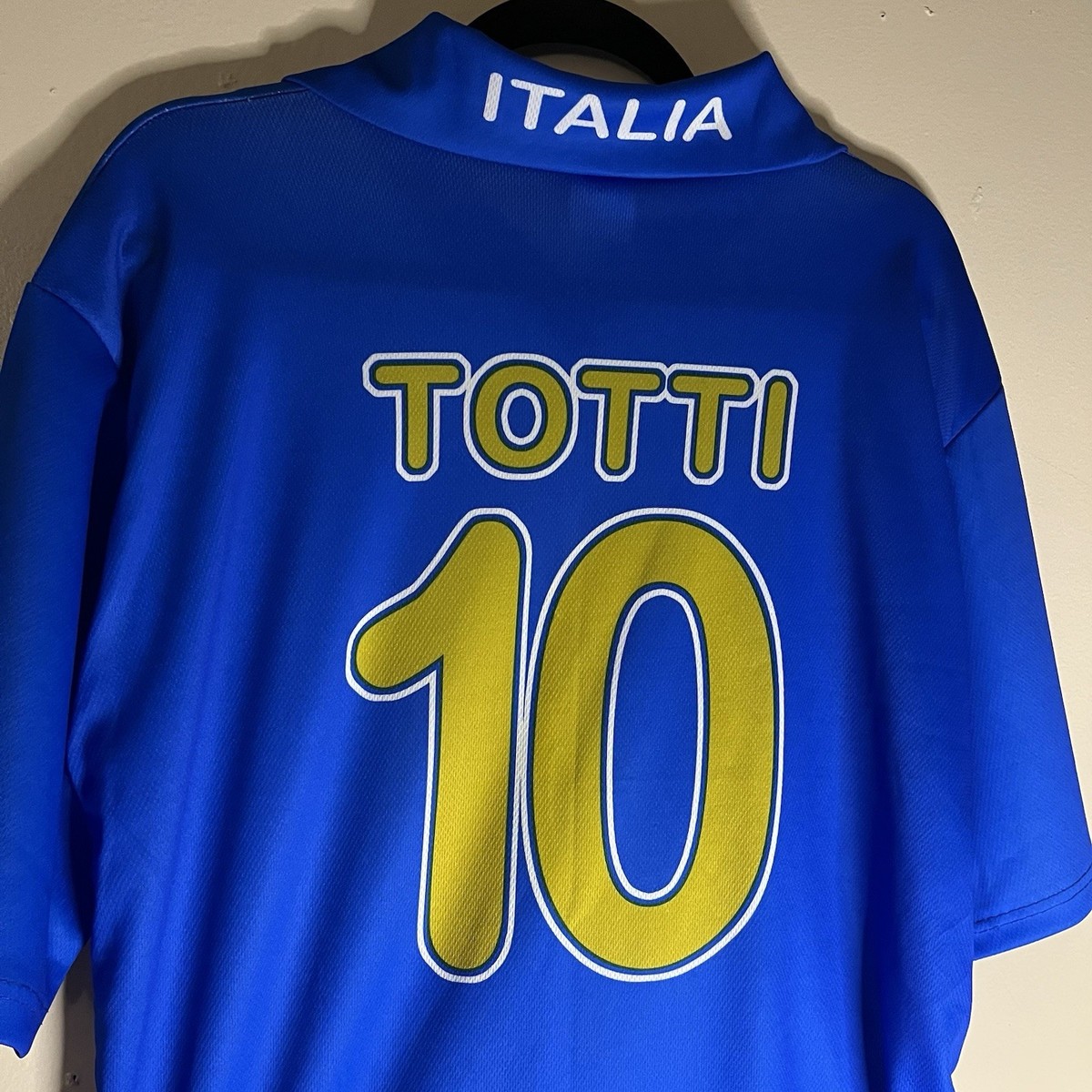 Italy National Team Soccer Jersey Francesco Totti #10 Blue XL