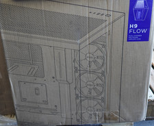 NZXT H9 Flow 2-Layer Middle Tower Gaming PC Case, White