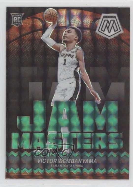 2023-24 Panini Mosaic Jam Masters Green Prizm Victor Wembanyama #3 Rookie RC