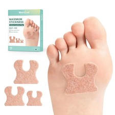 U-Shaped Felt Callus Pads, 18-Pc Pack   Self-Adhesive Cushions to Prevent Rub...