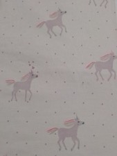 Pottery Barn Kids Rainbow Unicorn Full Flat Sheet Purple 100 Cotton Bedding