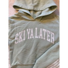 Greyson Mini ?Ski Ya Later? Hoodie Jogger Sweat Outfit Pale Green Size 12 months