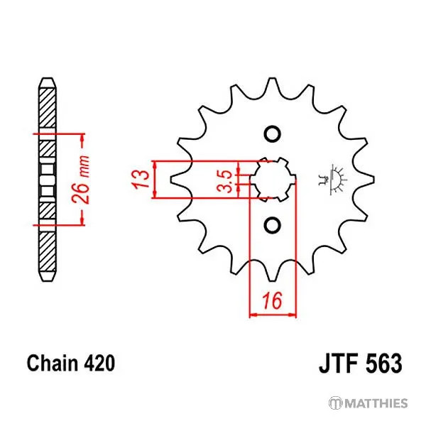 Ritzel Teilung 420 ZäHne 13 Ritzel Vorne JTF563.13-image
