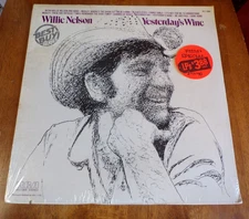 Willie Nelson Yesterday's Wine 1971 Sealed LP Cut Out