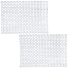 2 Pack Kitchen Sink Mat Plastic Protect Mat PVC Eco-Friendly Kitchen Adjustab...
