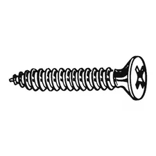 Sheet Metal Screw, #4 X 3/4 In, Zinc Plated Steel Flat Head Phillips Drive, 100