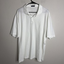 Peter Millar CROWN CRAFTED Mens XXL Golf Polo Shirt White Short Sleeve EUC