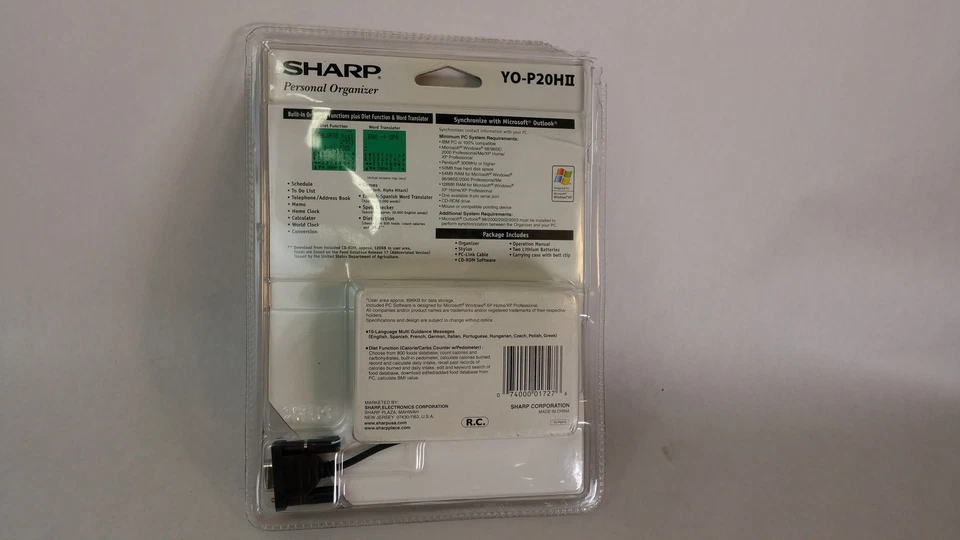 Neu Sharp YOP20HII 1MB Personal Elektronische Organizer 12 x 3 Rücklicht Display - Bild 2 von 2