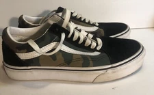 Vans Old Skool Woodland Camo Canvas Suede Shoes Men 6.5 Women 8 Low Top Lace Up