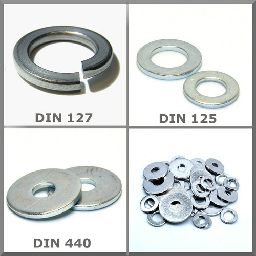 Beilagscheiben Unterlegscheiben verzinkt Federring  DIN 125,127,440  M4-36 f - Bild 1 von 23