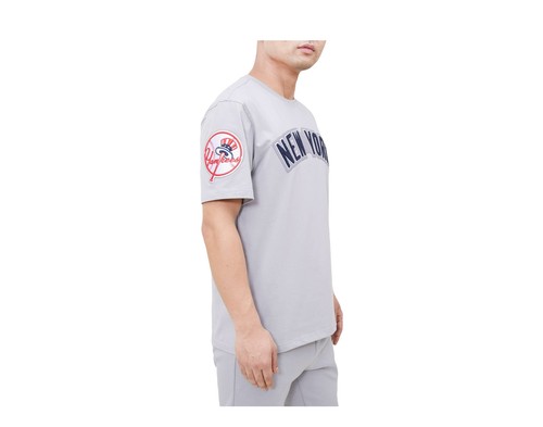 Pro Standard MLB New York Yankees Pro Team Grey/Navy Men's Shirt LNY131148-GRY - Picture 3 of 4