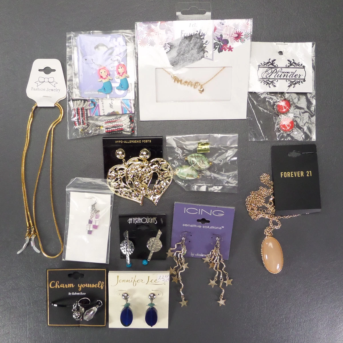 Mixed Lot Of New Earrings Necklaces Etc. Forever 21 Claire s eBay