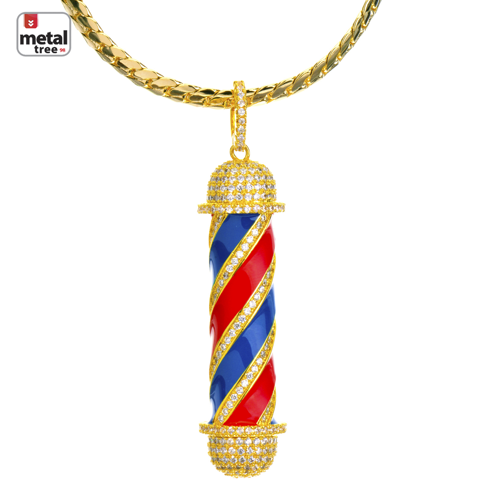 Hip Hop Nuovo Stile 12mm Filo Di Barbiere Moissanite Diamante Cubano Catena Collana In Oro Rosa Per Gli Uomini