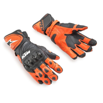 KTM GP Plus R V2 Orange & Black Motorcycle Gloves Men's Sizes SM, MD & LG