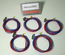 (HRB5) FLEISCHMANN H0 Profigleis 5 Paar Stromeinspeisungen Rot/Blau mit 6434