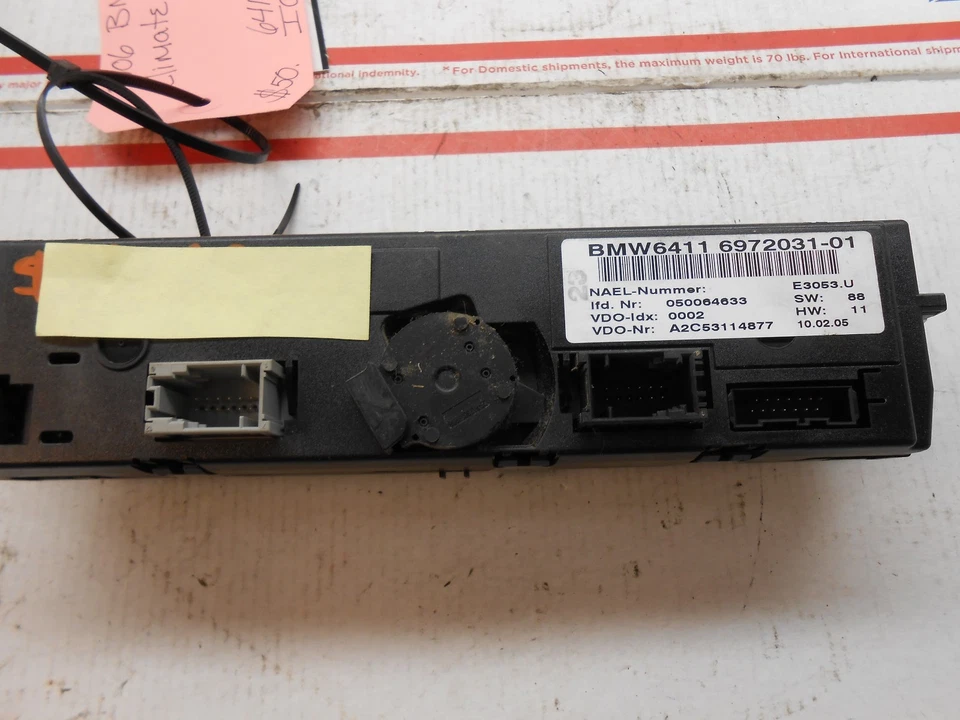 BMW 325i 2006 control de clima 6972031 RB0254 Foto 2 de 4