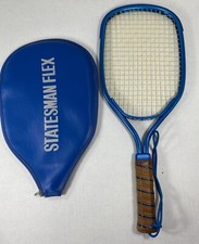 Vintage Olympian Statesman Flex Racquet Racket And Original Case Cover Blue