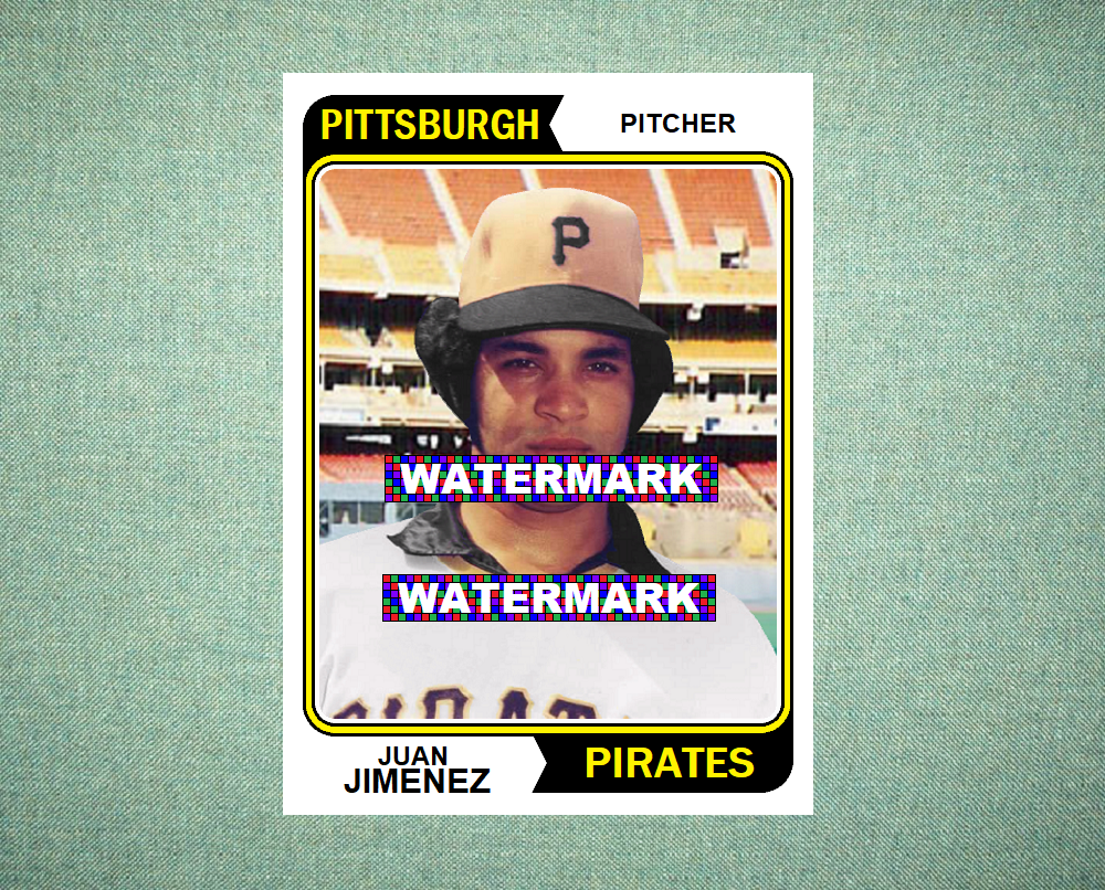 Juan Jimenez Pittsburgh Pirates 1974 Style Custom Baseball Art