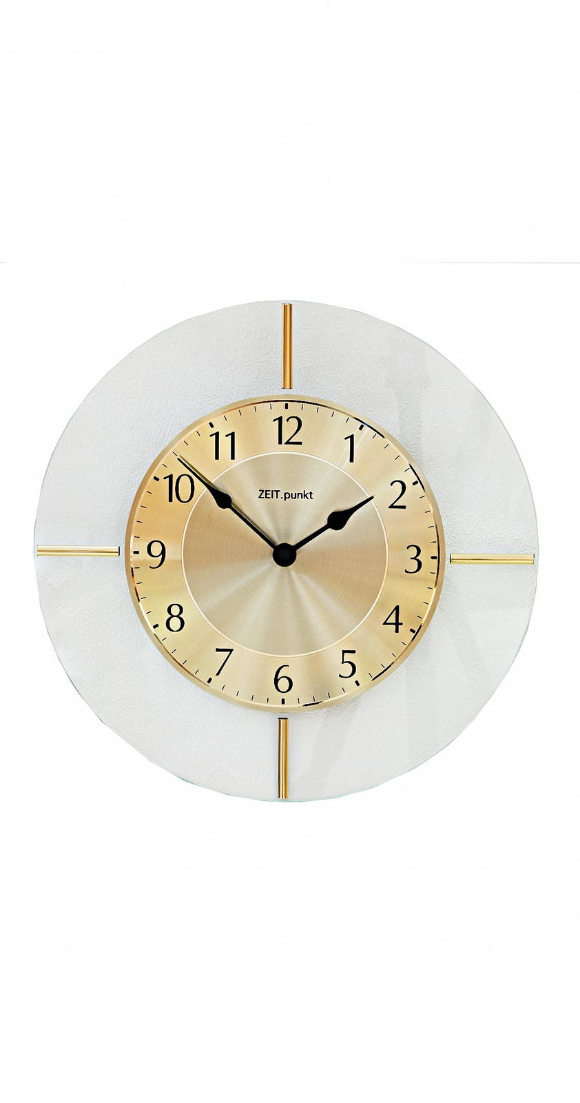 Modern wall clock with quartz movement from Zeitpunkt (Zeit.pun.. ZP 12/5298 NEW