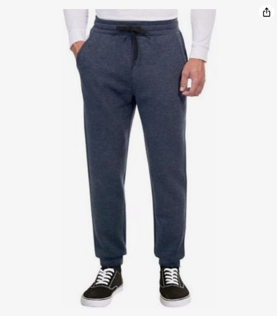 Мужские брюки Tech Fleece Performance из полиэстера Heather Темно-синего цвета с температурой 32 градуса тепла 3790₽