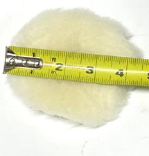 12-Pk 3.5" Lake Country 77-213-1 Prewashed White Lambs Wool Knit Polishing Pad