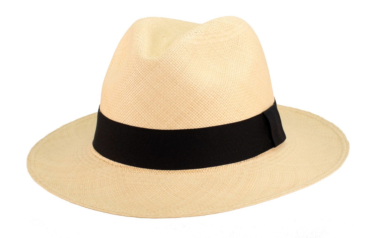 Chapeau Panama Véritable MEDIUM Couleur Crème Cond'or Hat - Fait Main En Equateur, été Luxe