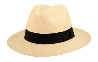 Véritable Chapeau Panama Crème 2XL | Condorhat | fait main été paille luxe - Photo 1/4