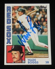 WADE BOGGS AUTOGRAPHED 1984 TOPPS 2ND YEAR BASEBALL CARD (BOSTON RED SOX)