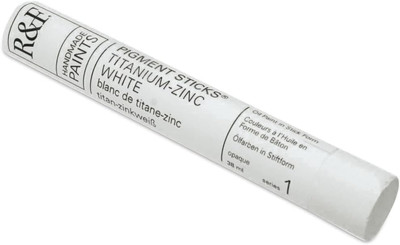 R&F Handmade Paints - Professional Oil Pigment Stick, Titanium-Zinc White, 38 Ml