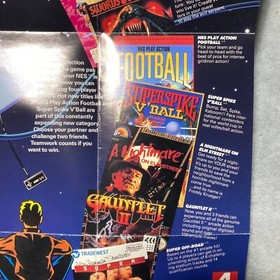 Nintendo NES Nintendo Insert Poster Only Gauntlet Nightmare Swords Kings Beach