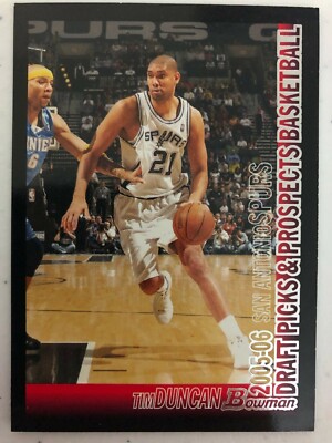 2005-06 Bowman D.P. & P's #21 Tim Duncan - San Antonio Spurs Basketball Card 