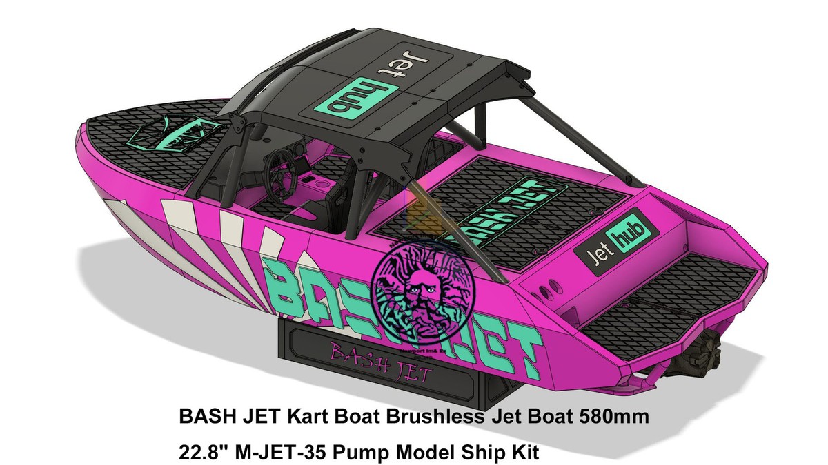 BASH JET Kart Boat Brushless Jet Boat 580mm M-JET-35 Pump Model Ship  Kit