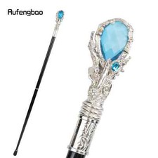 Light Blue Diamond Type White Walking Cane Fashion Decorative Walking Stick